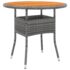 vidaXL 5 Piece Garden Bistro Set Poly Rattan Grey - Image 8