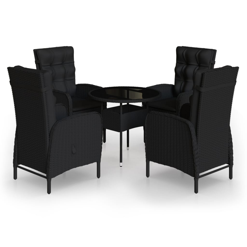 8720286203996_a_en_hd_1 vidaXL 5 Piece Garden Bistro Set Poly Rattan Black - Image 2