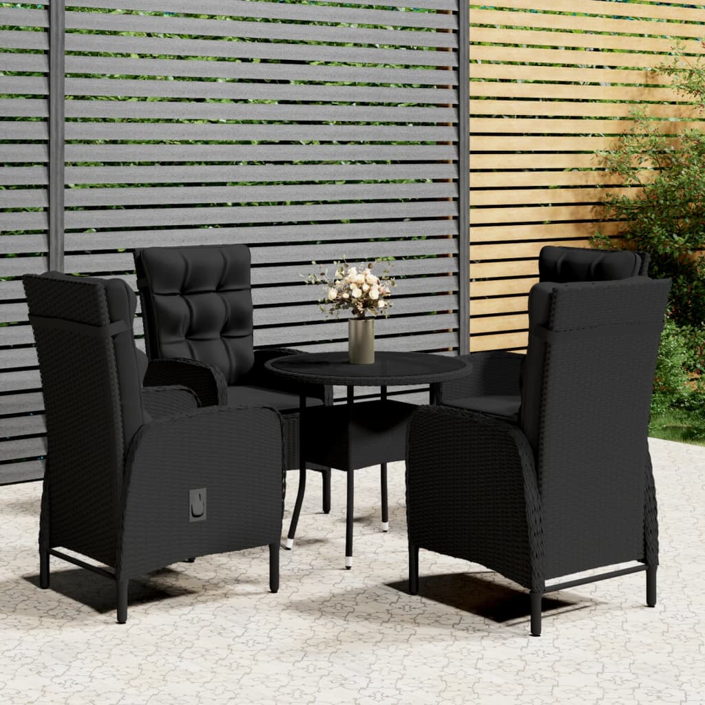 8720286203996_m_en_hd_1 vidaXL 5 Piece Garden Bistro Set Poly Rattan Black - Image 1