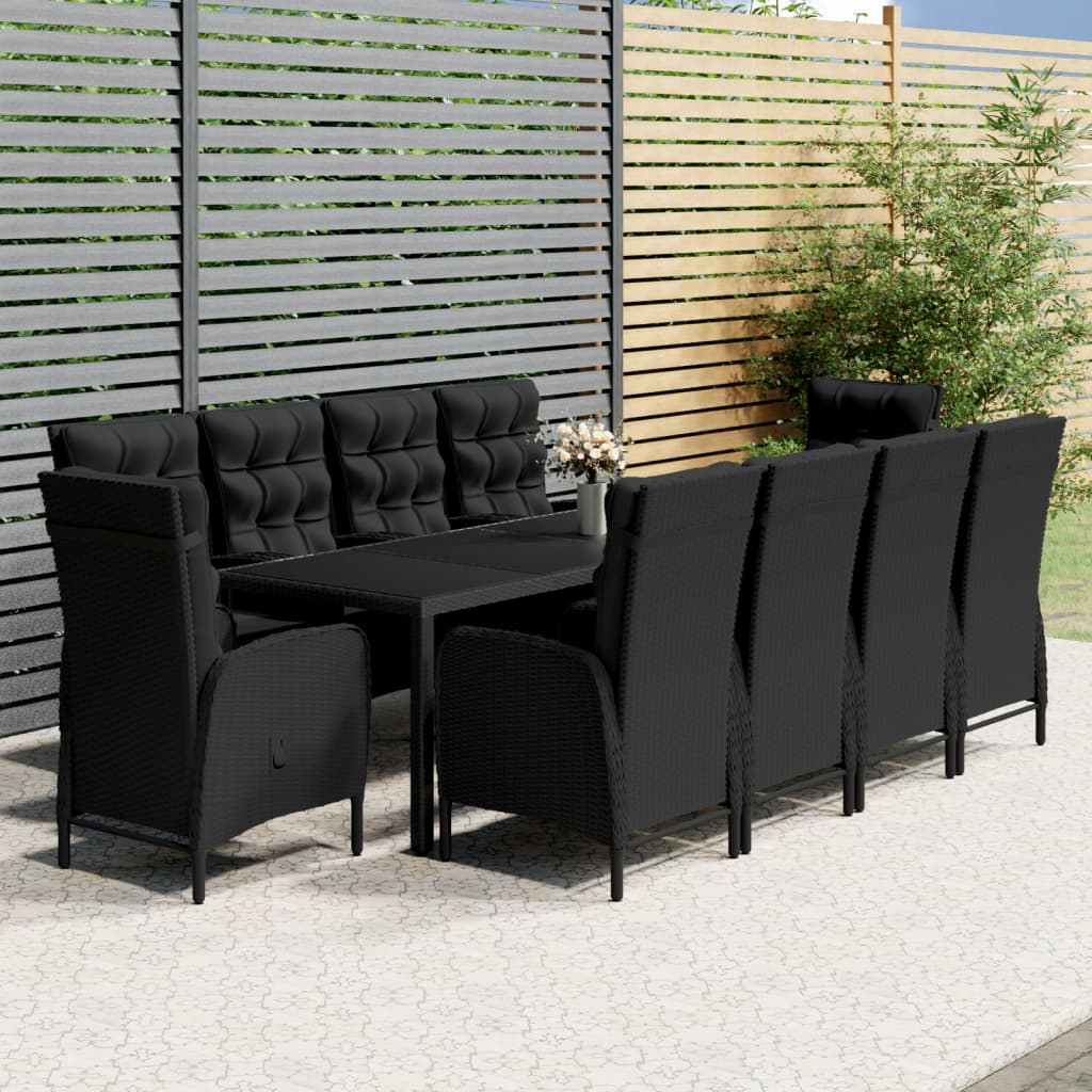 8720286204078_m_en_hd_1 vidaXL 11 Piece Garden Dining Set Poly Rattan Black - Image 1