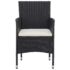 vidaXL 11 Piece Garden Dining Set Poly Rattan Black - Image 3