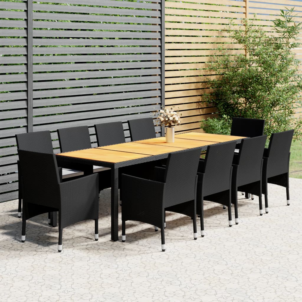 8720286204238_m_en_hd_1 vidaXL 11 Piece Garden Dining Set Poly Rattan Black - Image 1