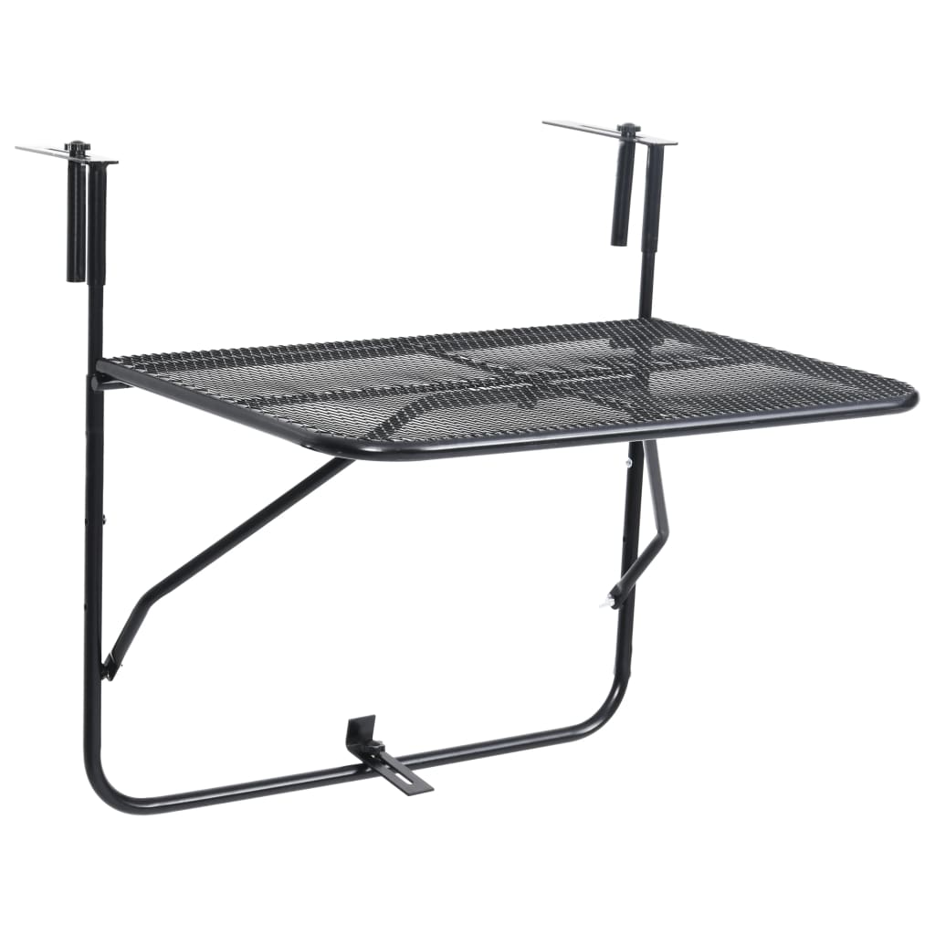 8720286204436_a_en_hd_1 vidaXL Balcony Table Black 60x40 cm Steel - Image 2