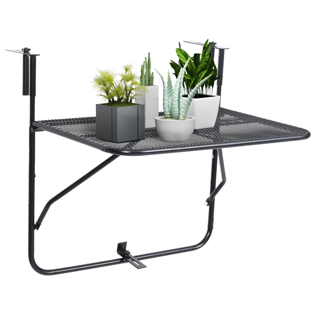 8720286204436_g_en_hd_1 vidaXL Balcony Table Black 60x40 cm Steel - Image 3