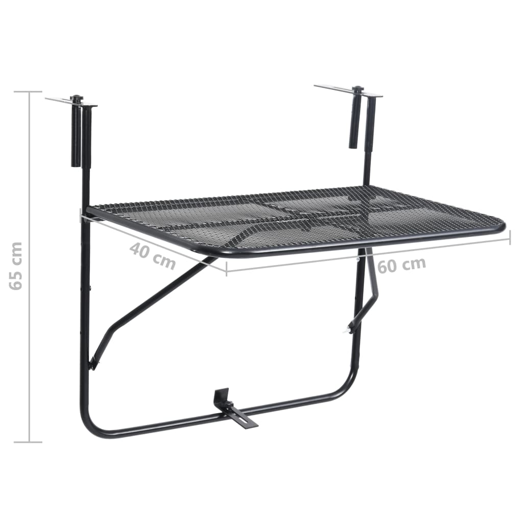 8720286204436_g_en_hd_7 vidaXL Balcony Table Black 60x40 cm Steel - Image 9