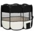 vidaXL Foldable Dog Playpen with Carrying Bag Black 90x90x58 cm - Image 4