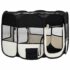 vidaXL Foldable Dog Playpen with Carrying Bag Black 110x110x58 cm - Image 3