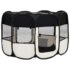 vidaXL Foldable Dog Playpen with Carrying Bag Black 125x125x61 cm - Image 5