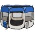 vidaXL Foldable Dog Playpen with Carrying Bag Blue 90x90x58 cm - Image 3