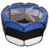 vidaXL Foldable Dog Playpen with Carrying Bag Blue 90x90x58 cm - Image 12