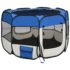 vidaXL Foldable Dog Playpen with Carrying Bag Blue 90x90x58 cm - Image 13