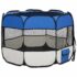 vidaXL Foldable Dog Playpen with Carrying Bag Blue 90x90x58 cm - Image 4