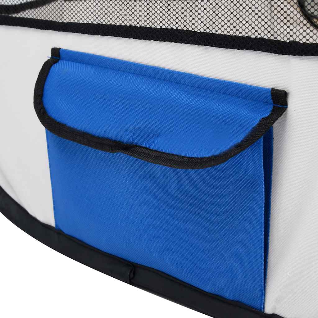 8720286204900_g_en_hd_4 vidaXL Foldable Dog Playpen with Carrying Bag Blue 90x90x58 cm - Image 6