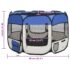 vidaXL Foldable Dog Playpen with Carrying Bag Blue 90x90x58 cm - Image 11