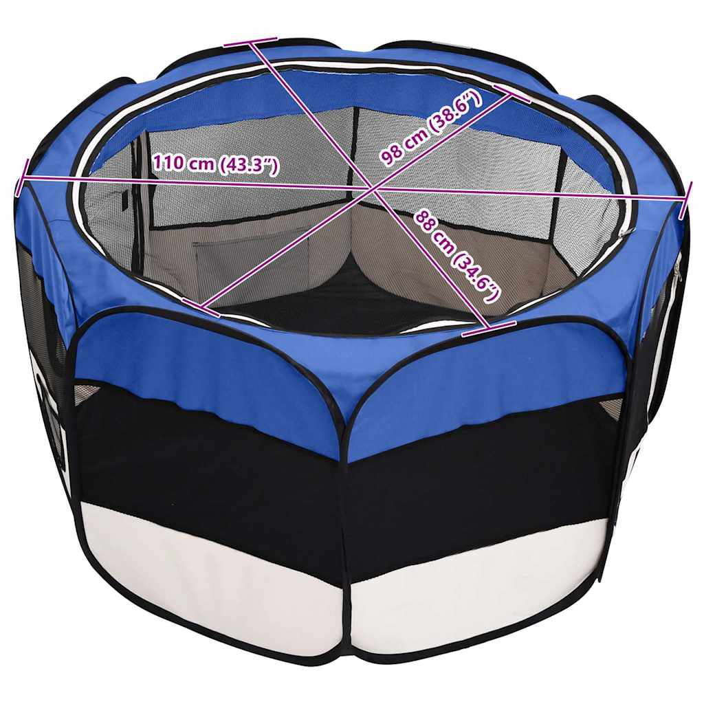8720286204917_g_en_hd_10 vidaXL Foldable Dog Playpen with Carrying Bag Blue 110x110x58 cm - Image 12
