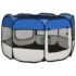 vidaXL Foldable Dog Playpen with Carrying Bag Blue 110x110x58 cm - Image 13