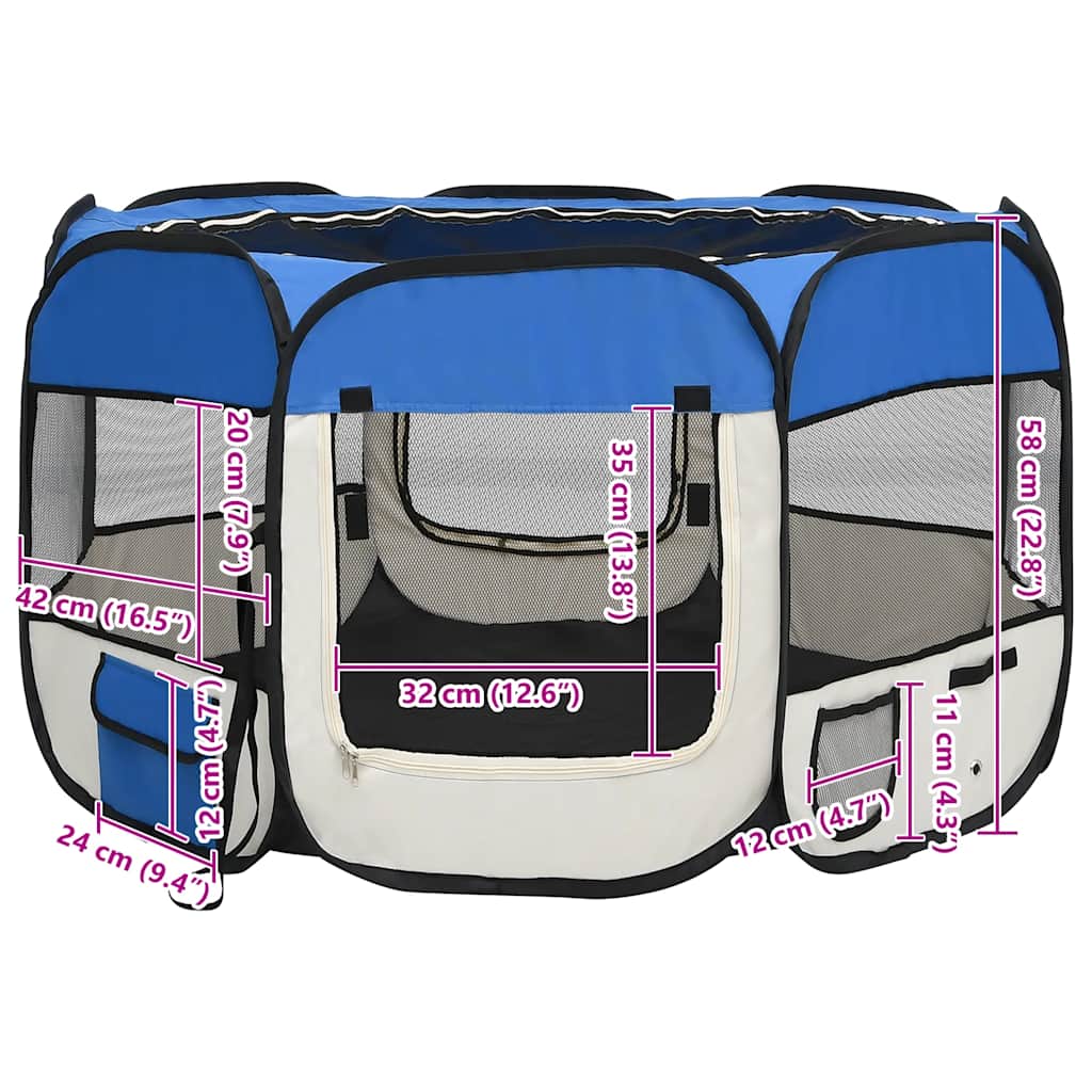 8720286204917_g_en_hd_9 vidaXL Foldable Dog Playpen with Carrying Bag Blue 110x110x58 cm - Image 11