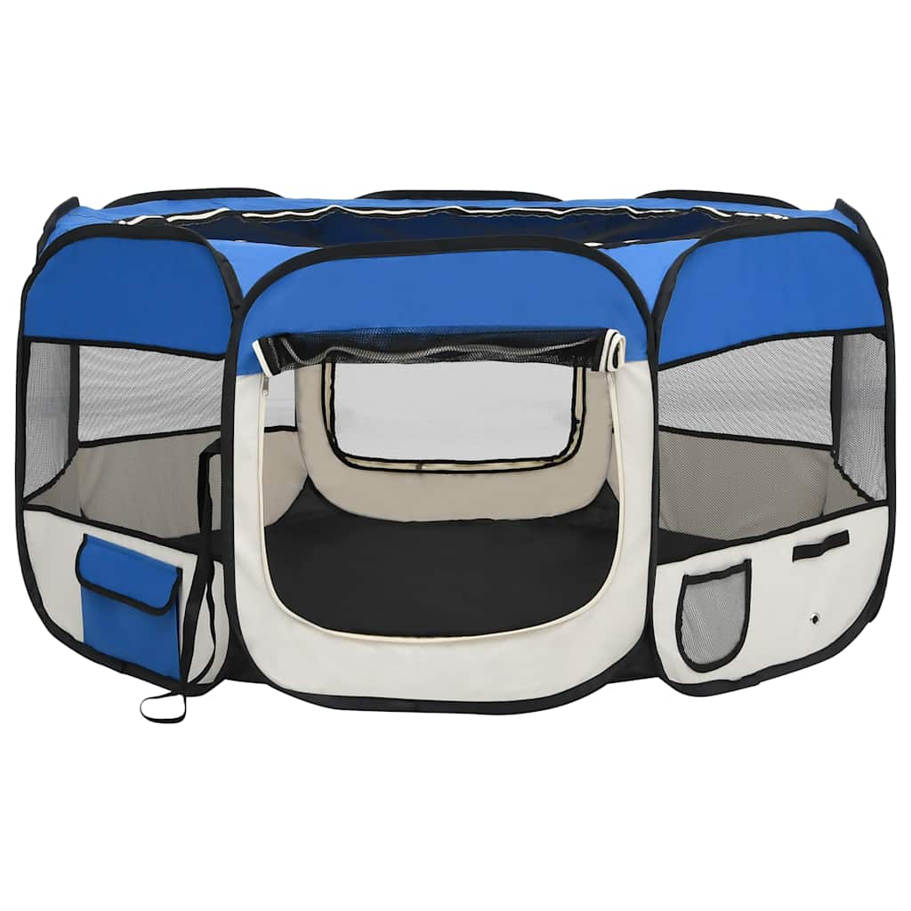 8720286204924_g_en_hd_1 vidaXL Foldable Dog Playpen with Carrying Bag Blue 125x125x61 cm - Image 3