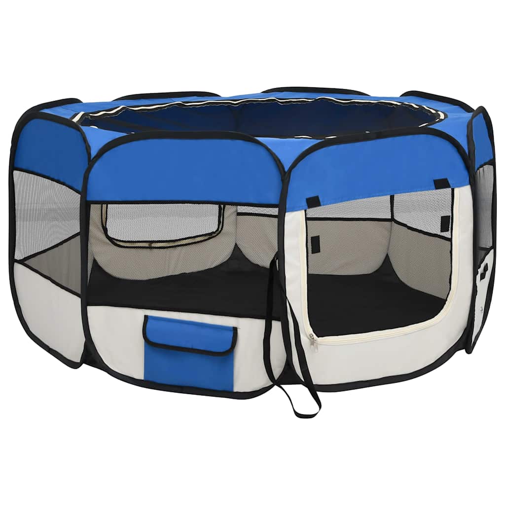 8720286204924_g_en_hd_2 vidaXL Foldable Dog Playpen with Carrying Bag Blue 125x125x61 cm - Image 4