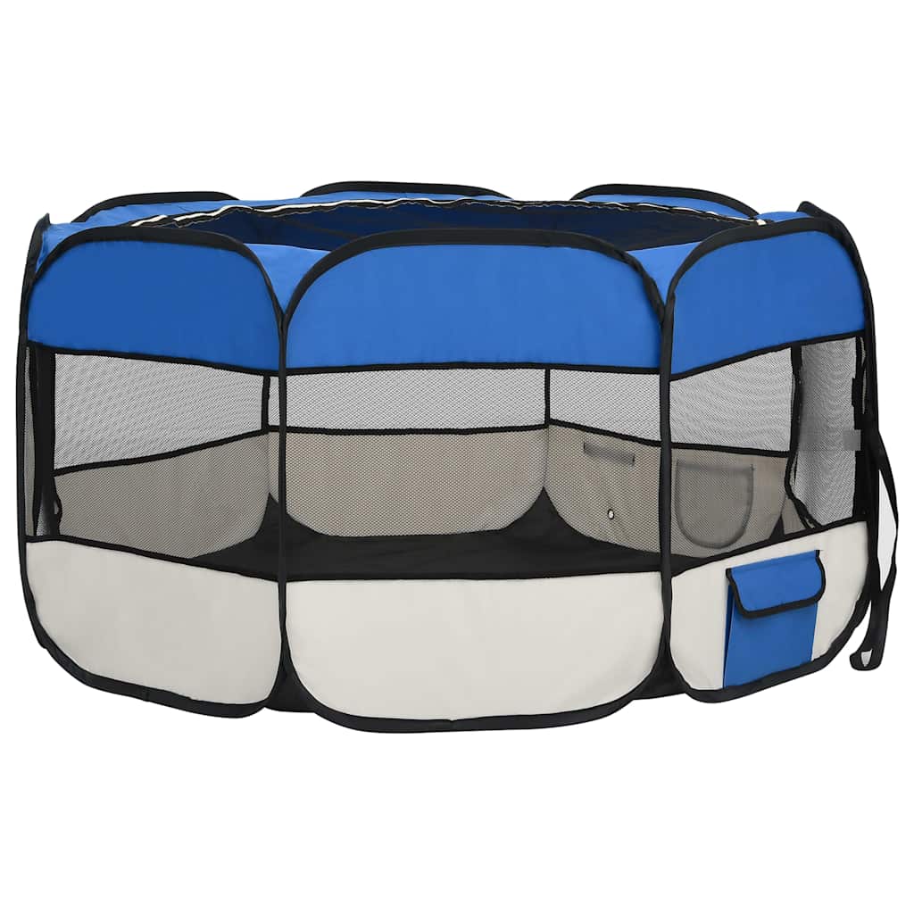 8720286204924_g_en_hd_3 vidaXL Foldable Dog Playpen with Carrying Bag Blue 125x125x61 cm - Image 5
