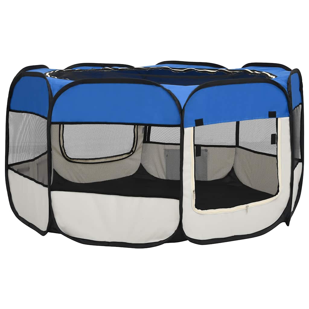 8720286204924_g_en_hd_4 vidaXL Foldable Dog Playpen with Carrying Bag Blue 125x125x61 cm - Image 6