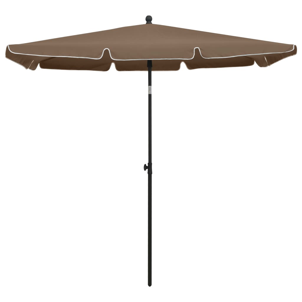 8720286205051_g_en_hd_1 vidaXL Garden Parasol with Pole 210x140 cm Taupe - Image 2