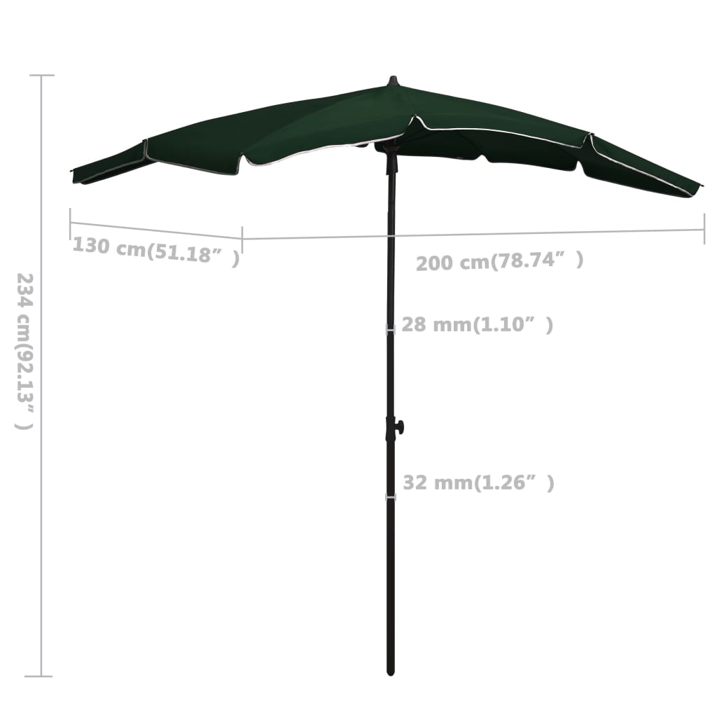 8720286205112_g_en_hd_5 vidaXL Garden Parasol with Pole 200x130 cm Green - Image 6
