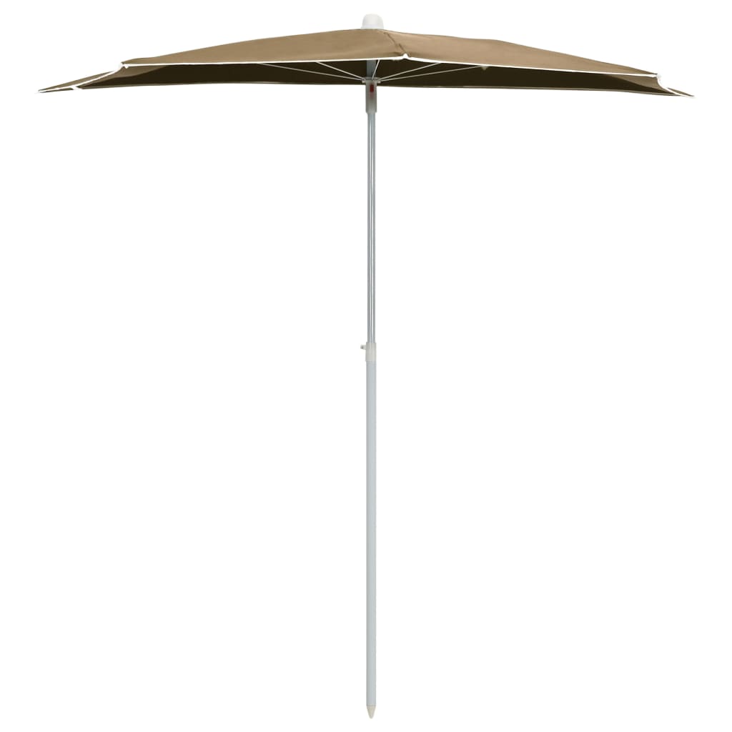8720286205211_g_en_hd_1 vidaXL Garden Half Parasol with Pole 180x90 cm Taupe - Image 3