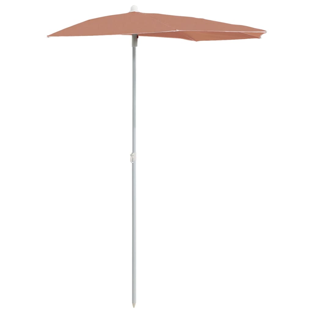 8720286205235_a_en_hd_1 vidaXL Garden Half Parasol with Pole 180x90 cm Terracotta - Image 2