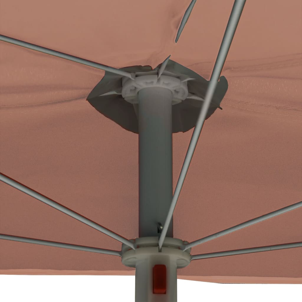 8720286205235_g_en_hd_5 vidaXL Garden Half Parasol with Pole 180x90 cm Terracotta - Image 7