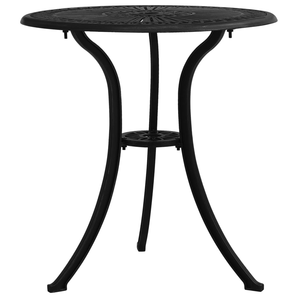 vidaXL Garden Table Black 62x62x65 cm Cast Aluminium