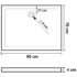 vidaXL Rectangular ABS Shower Base Tray 70x90 cm - Image 8