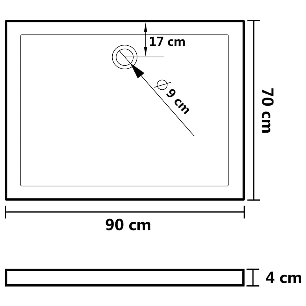 8720286206041_g_en_hd_6 vidaXL Rectangular ABS Shower Base Tray 70x90 cm - Image 8