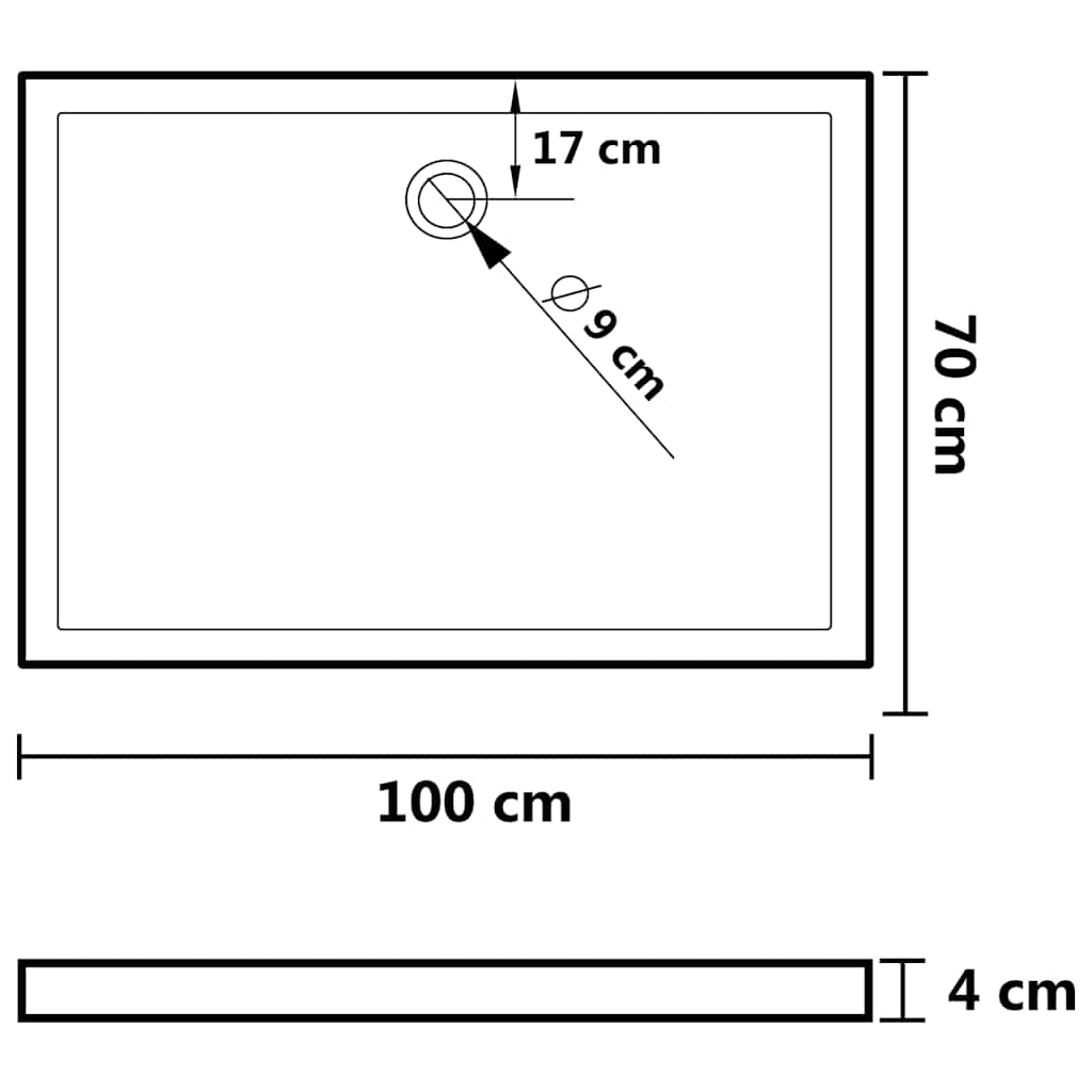 8720286206089_g_en_hd_6 vidaXL Rectangular ABS Shower Base Tray White 70x100 cm - Image 8