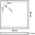 vidaXL Square ABS Shower Base Tray White 80x80 cm - Image 8
