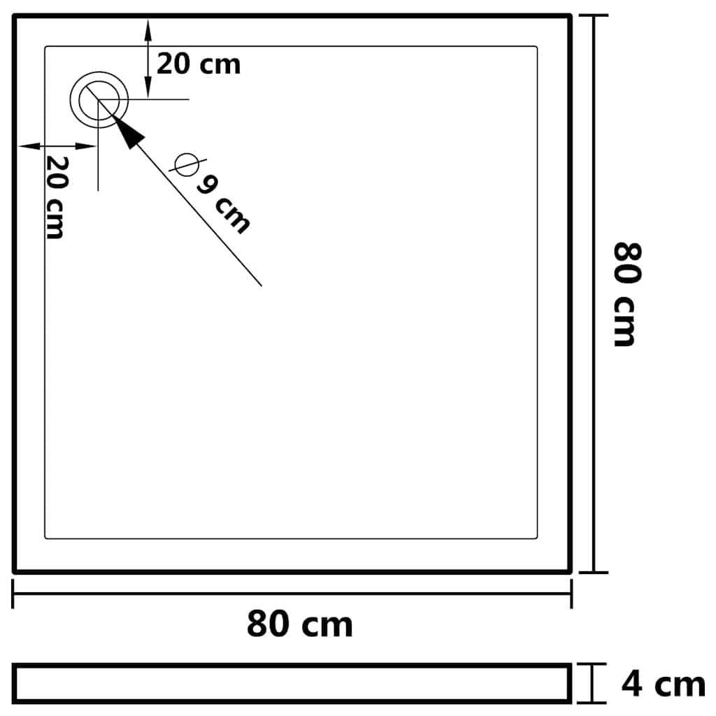 8720286206096_g_en_hd_6 vidaXL Square ABS Shower Base Tray White 80x80 cm - Image 8