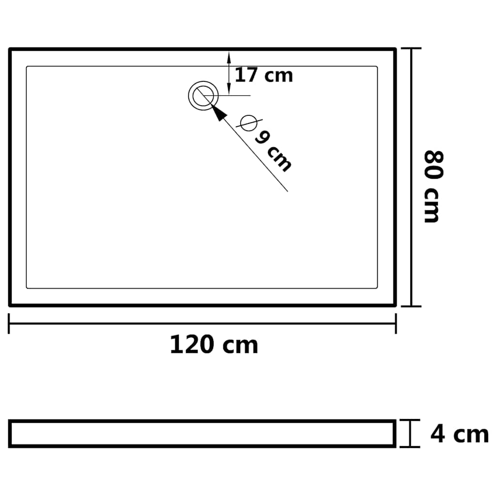 8720286206126_g_en_hd_6 vidaXL Rectangular ABS Shower Base Tray White 80x120 cm - Image 8