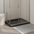 vidaXL Rectangular ABS Shower Base Tray Black 70x90 cm