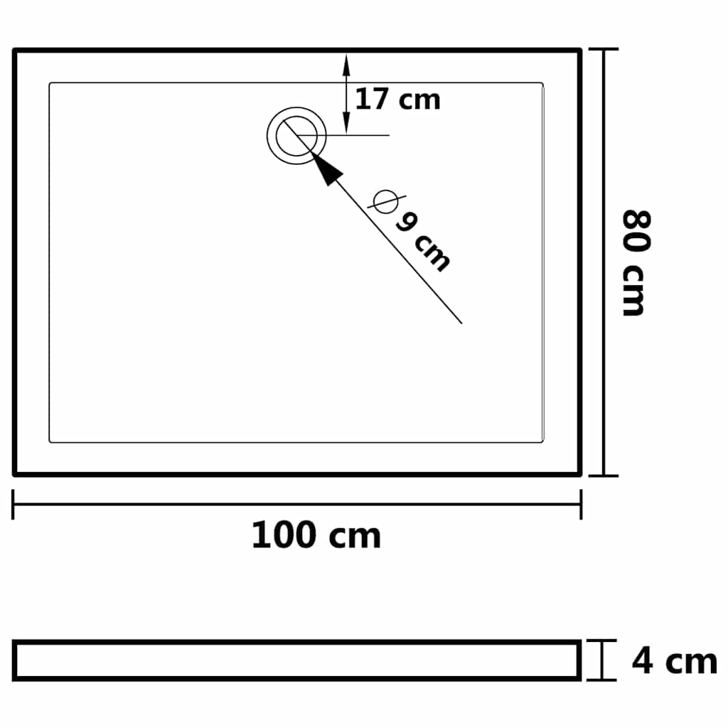 8720286206140_g_en_hd_6 vidaXL Rectangular ABS Shower Base Tray Black 80x100 cm - Image 8