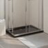 vidaXL Rectangular ABS Shower Base Tray Black 70x100 cm