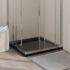 vidaXL Square ABS Shower Base Tray Black 80x80 cm