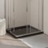 vidaXL Rectangular ABS Shower Base Tray Black 80x90 cm