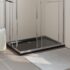 vidaXL Rectangular ABS Shower Base Tray Black 80x110 cm
