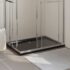 vidaXL Rectangular ABS Shower Base Tray Black 80x120 cm