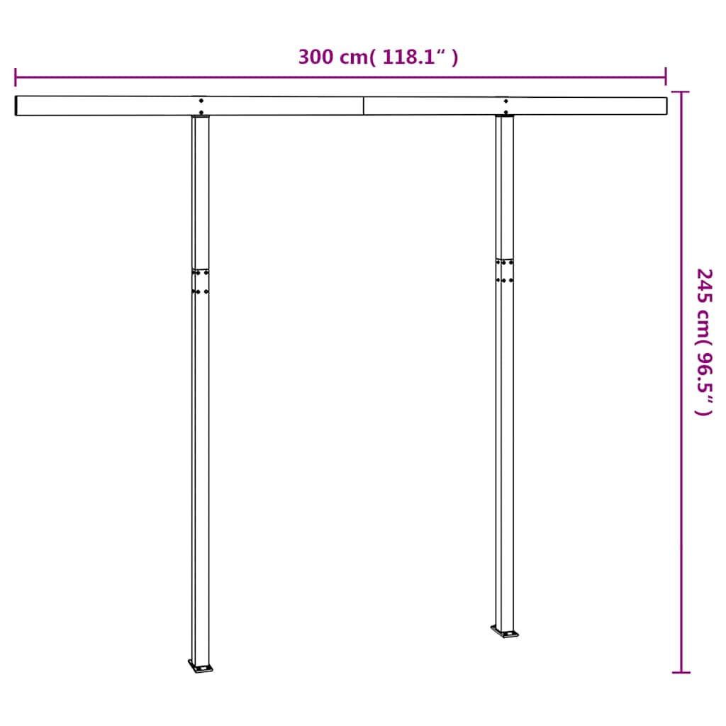 8720286207253_g_en_hd_5 vidaXL Awning Post Set Anthracite 300x245 cm Iron - Image 7