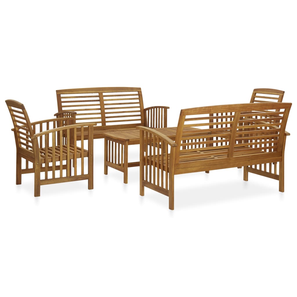 8720286207529_a_en_hd_1 vidaXL 5 Piece Garden Lounge Set Solid Acacia Wood - Image 1