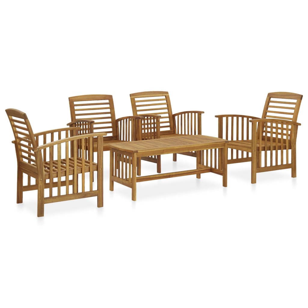 8720286207536_a_en_hd_1 vidaXL 5 Piece Garden Lounge Set Solid Acacia Wood - Image 1