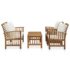 vidaXL 4 Piece Garden Lounge Set with Cushions Solid Acacia Wood - Image 2