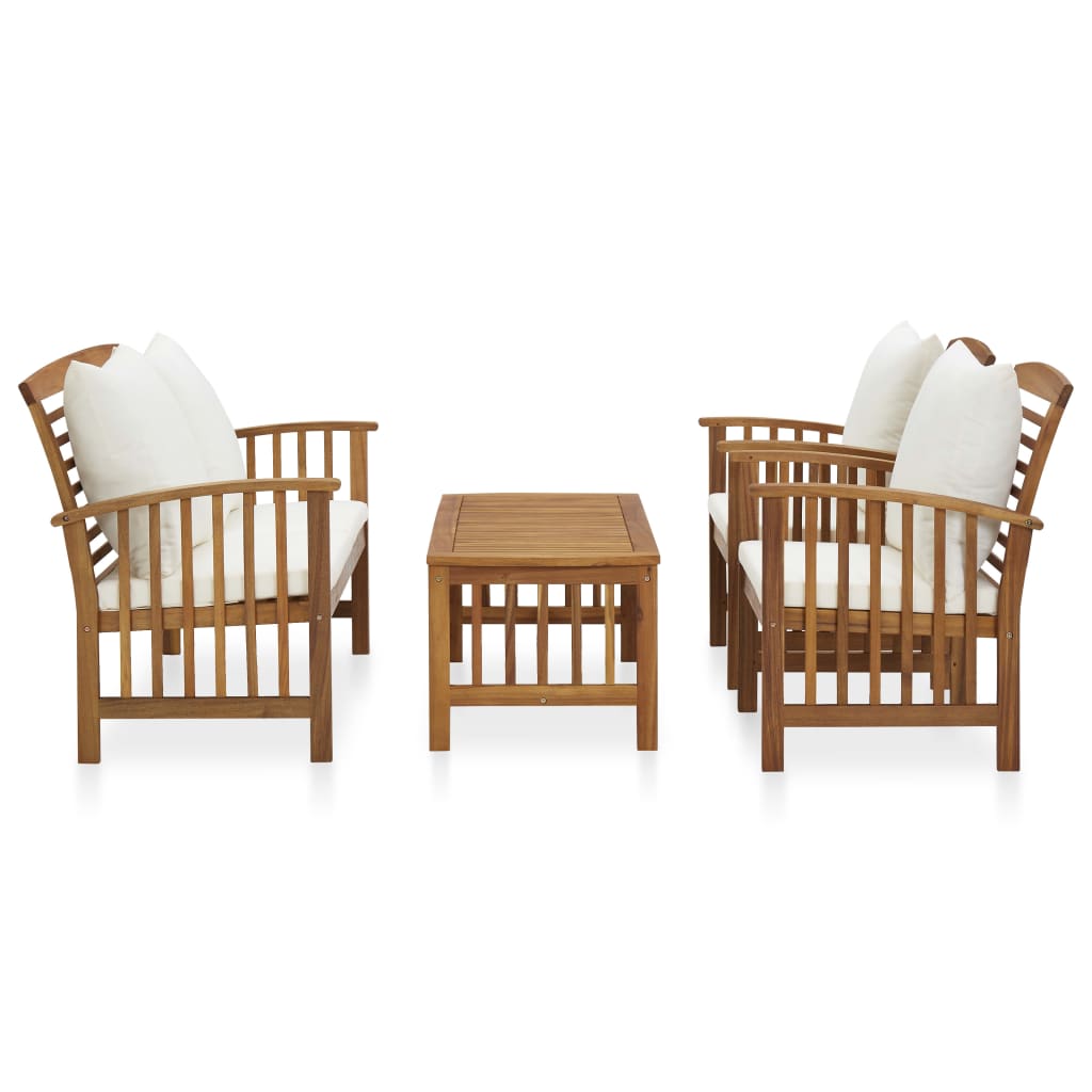 8720286207543_g_en_hd_1 vidaXL 4 Piece Garden Lounge Set with Cushions Solid Acacia Wood - Image 2