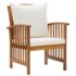 vidaXL 4 Piece Garden Lounge Set with Cushions Solid Acacia Wood - Image 5